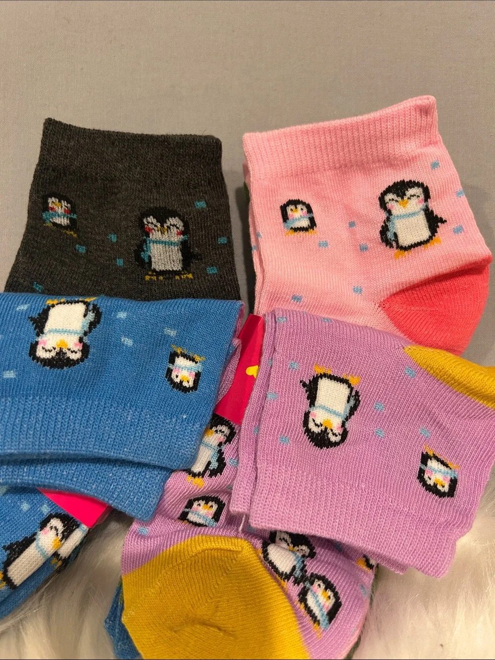 Penguin Ankle Socks — Set of Six (9-11)